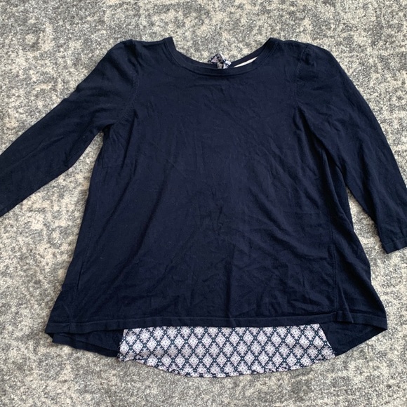 LOFT Sweaters - Loft Mixed Media 3/4 Sleeve Swing Sweater